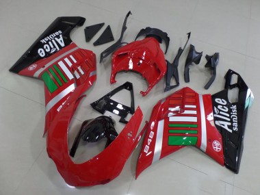 Großhandel Ducati 848 1098 1198 2007-2014 Motorrad Verkleidungen - Alice mit Grün