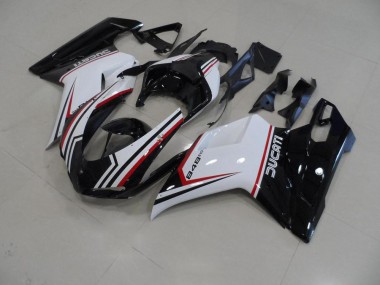 Großhandel Ducati 848 1098 1198 2007-2014 Motorrad Verkleidungen - Schwarz Dreifarbig