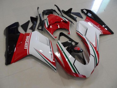 Großhandel Ducati 848 1098 1198 2007-2014 Motorrad Verkleidungen - Rot Weiß