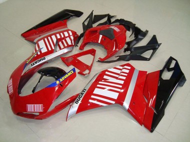 Großhandel Ducati 848 1098 1198 2007-2014 Motorrad Verkleidung - Rot Weiß