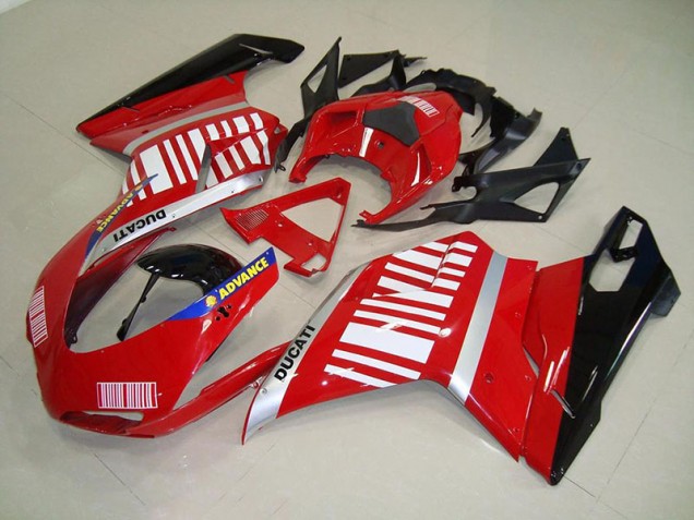 Großhandel Ducati 848 1098 1198 2007-2014 Motorrad Verkleidung - Rot Weiß Großhandel Ducati 848 1098 1198 2007-2014 Motorrad Verkleidung - Rot Weiß