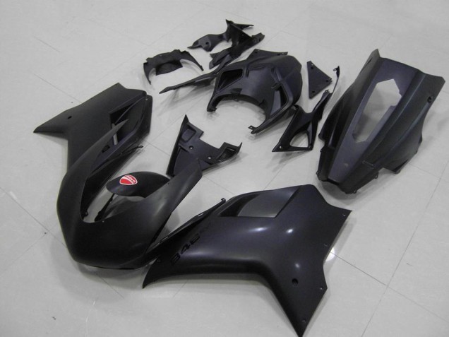 Großhandel Ducati 848 1098 1198 2007-2014 Motorrad Verkleidungen - Matt Schwarze Renn Version Großhandel Ducati 848 1098 1198 2007-2014 Motorrad Verkleidungen - Matt Schwarze Renn Version