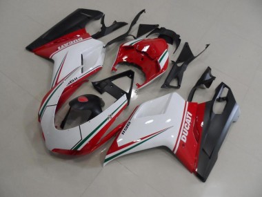 Großhandel Ducati 848 1098 1198 2007-2014 Motorrad Vollverkleidung - Rot Weiß