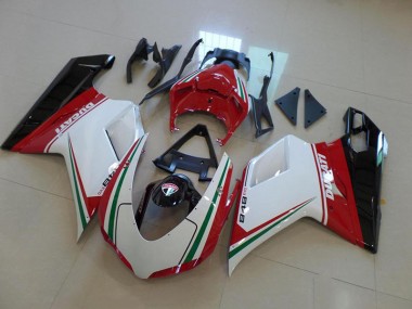 Großhandel Ducati 848 1098 1198 2007-2014 Motorrad Verkleidungen - Weiß Rot