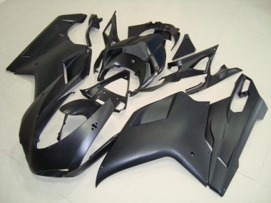 Großhandel Ducati 848 1098 1198 2007-2014 Motorrad Verkleidungen - Matt Schwarz ohne Aufkleber