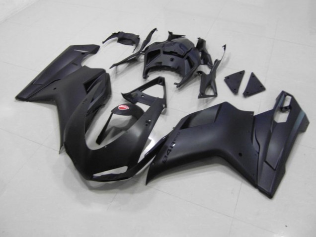 Großhandel Ducati 848 1098 1198 2007-2014 Motorrad Verkleidungen - Matt Schwarzer schwarzer Aufkleber
