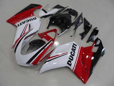 Großhandel Ducati 848 1098 1198 2007-2014 Motorrad Verkleidungen - Rot Weiß Schwarz