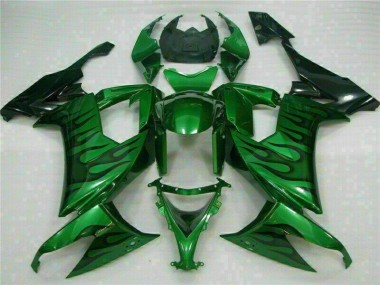 Großhandel ZX10R 2008-2010 Motorrad Verkleidungen - Grüne Flamme