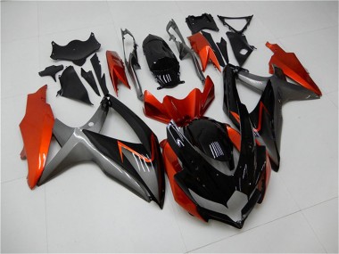 Großhandel GSXR 600 / 750 K8 2008-2010 Motorrad Verkleidungen - Schwarz Orange Grau