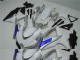 Großhandel GSXR 600 / 750 K8 2008-2010 Motorrad Verkleidungen - Weiß Silber Blau Großhandel GSXR 600 / 750 K8 2008-2010 Motorrad Verkleidungen - Weiß Silber Blau