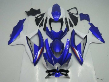 Großhandel GSXR 600 / 750 K8 2008-2010 Motorrad Verkleidungen Komplett Sets - Blau Weiß