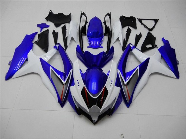 Großhandel GSXR 600 / 750 K8 2008-2010 Motorrad Verkleidungen - Weiß Blau Großhandel GSXR 600 / 750 K8 2008-2010 Motorrad Verkleidungen - Weiß Blau