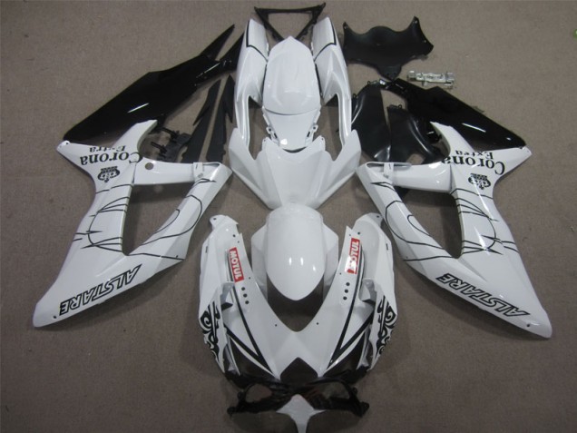 Großhandel GSXR 600 K8 2008-2010 Motorrad Verkleidungen - Weiß Schwarz Corona Extra Motul Großhandel GSXR 600 K8 2008-2010 Motorrad Verkleidungen - Weiß Schwarz Corona Extra Motul