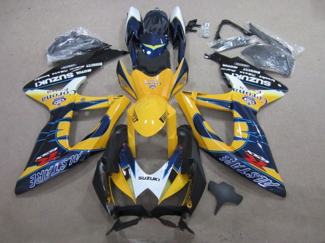 Großhandel GSXR 600 K8 2008-2010 Motorrad Verkleidungen - Blau Gelb Corona Extra Großhandel GSXR 600 K8 2008-2010 Motorrad Verkleidungen - Blau Gelb Corona Extra