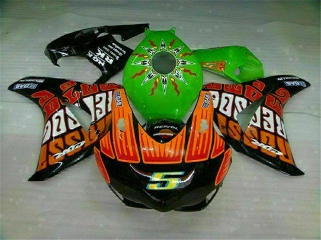 Großhandel CBR 1000 RR 2008-2011 Motorrad Verkleidungen - Grün Orange