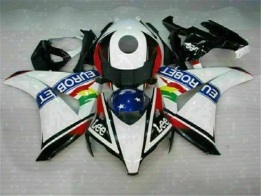 Großhandel CBR 1000 RR 2008-2011 Motorrad Verkleidungen - Weiß Blau Rot Eurobet Lee