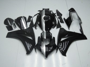 Großhandel CBR 1000 RR 2008-2011 Motorrad Verkleidungen - Glänzend Schwarz mit silbernem Streifen