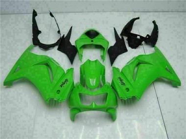 Großhandel EX250 2008-2012 Motorrad Verkleidungen Komplett Sets - Grün Schwarzer Ninja