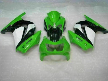 Großhandel EX250 2008-2012 Motorrad VollVerkleidungen & Plastik - Grün Schwarzer Ninja