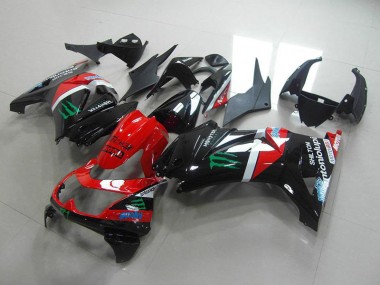 Großhandel ZX 250R 2008-2012 Motorrad Verkleidungen - Rot und Schwarz Monster