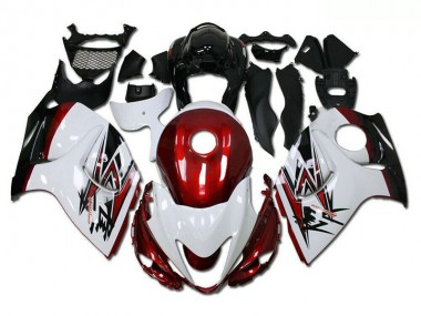Großhandel GSXR 1300 Hayabusa 2008-2019 Motorrad Verkleidungen - Weiß Rot
