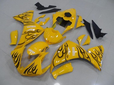 Großhandel R1 2009-2011 Motorrad Verkleidungen - Gelb Schwarz Flamme