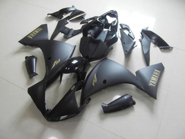 Großhandel R1 2009-2011 Motorrad Verkleidungen - Matt Schwarze und goldene Aufkleber