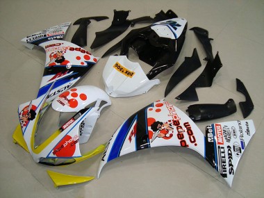 Großhandel R1 2009-2011 Motorrad Verkleidungen - Weiß Schwarz Pepe Phone