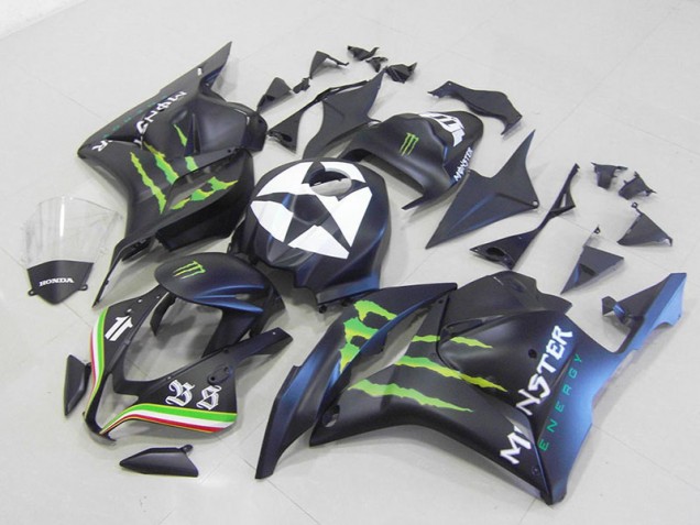Großhandel CBR 600 RR 2009-2012 Motorrad Verkleidungen - Monster Matt Schwarz