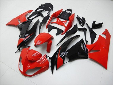 Großhandel ZX6R 2009-2012 Motorrad Verkleidungen - Rot Schwarz