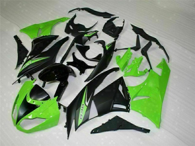 Großhandel ZX6R 2009-2012 Motorrad Verkleidungen - Schwarz Grün 636 Großhandel ZX6R 2009-2012 Motorrad Verkleidungen - Schwarz Grün 636