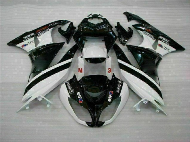 Großhandel ZX6R 2009-2012 Motorrad Verkleidungen - Schwarz Weiß 3M Touch4 Großhandel ZX6R 2009-2012 Motorrad Verkleidungen - Schwarz Weiß 3M Touch4