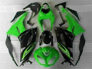 Großhandel ZX6R 2009-2012 Motorrad Verkleidung - Grün Schwarz