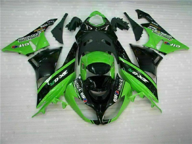 Großhandel ZX6R 2009-2012 Motorrad Verkleidungen - Grün Schwarz Großhandel ZX6R 2009-2012 Motorrad Verkleidungen - Grün Schwarz