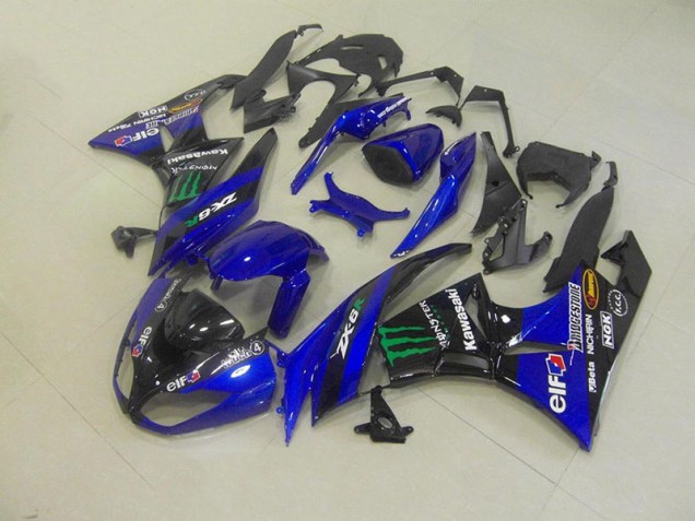 Großhandel ZX6R 2009-2012 Motorrad Verkleidungen - Blau Monster Großhandel ZX6R 2009-2012 Motorrad Verkleidungen - Blau Monster