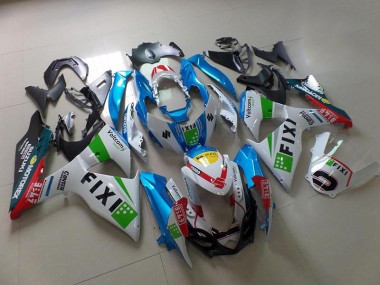 Großhandel GSXR 1000 K9 2009-2016 Motorrad Verkleidungen - Hell blau Fixi