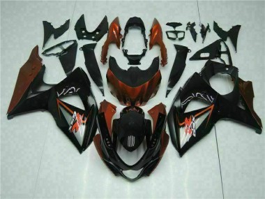 Großhandel GSXR 1000 K9 2009-2016 Motorrad Verkleidungen - Braun Schwarz