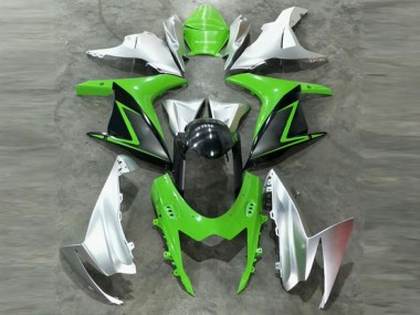 Großhandel GSXR 600 / 750 K11 2011-2024 Motorrad Verkleidung - Grün Silber