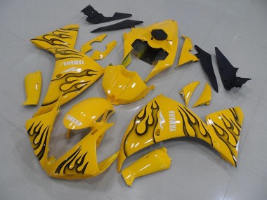 Großhandel R1 2012-2014 Motorrad Verkleidungen - Gelb Schwarz Flamme