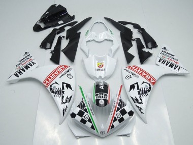 Großhandel R1 2012-2014 Motorrad Verkleidungen - Weiß Schwarz Abrath