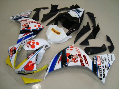 Großhandel R1 2012-2014 Motorrad Verkleidungen - Weiß Schwarz Pepe Phone