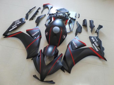 Großhandel CBR 1000 RR 2012-2016 Motorrad Verkleidungen - Matt Schwarz mit rotem Streifen
