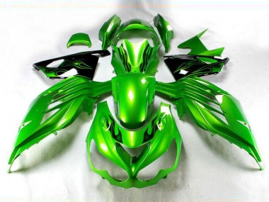 Großhandel ZX14R ZZR 1400 2012-2021 Motorrad Verkleidungen - Grün Schwarz