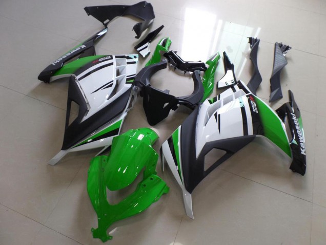 Großhandel ZX 300R 2013-2016 Motorrad Verkleidungen - Grün Schwarz und Weiß Großhandel ZX 300R 2013-2016 Motorrad Verkleidungen - Grün Schwarz und Weiß