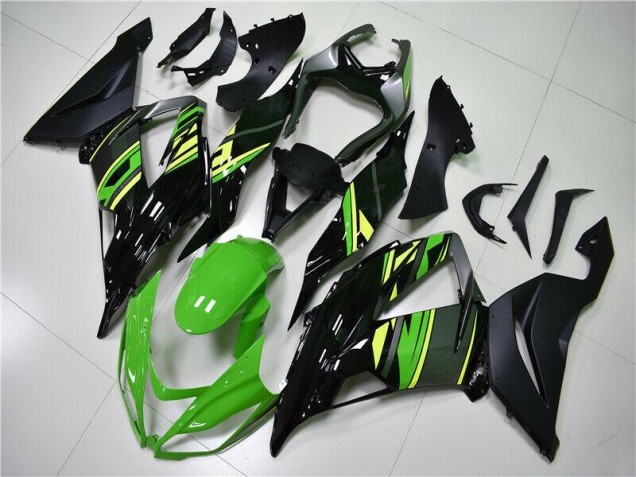 Großhandel ZX6R 2013-2018 Motorrad Vollverkleidung - Grün Schwarz Großhandel ZX6R 2013-2018 Motorrad Vollverkleidung - Grün Schwarz
