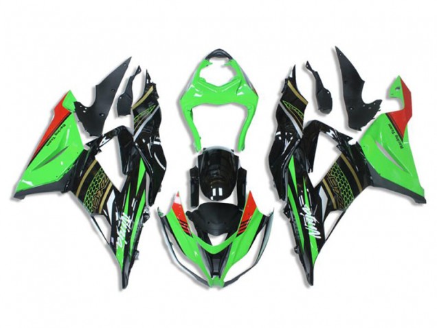 Großhandel ZX6R 2013-2018 Motorrad Verkleidungen - Grün Schwarz Großhandel ZX6R 2013-2018 Motorrad Verkleidungen - Grün Schwarz