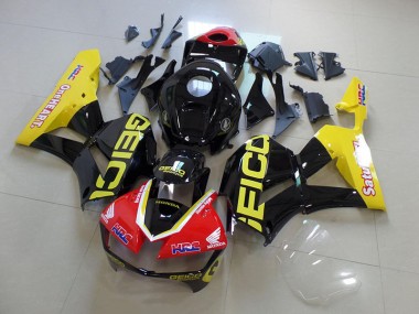 Großhandel CBR 600 RR 2013-2023 Motorrad Verkleidungen - Gelb Schwarz Geico
