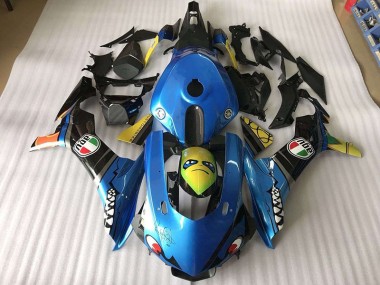 Großhandel R1 2015-2019 Motorrad Verkleidungen - Blau Hai