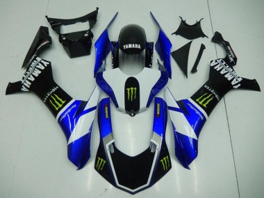 Großhandel R1 2015-2019 Motorrad Verkleidungen - Schwarz Blaus Monster